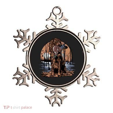 Hunting Dog Retrieving Duck Swamp Scene Ornament
