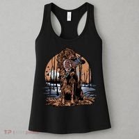 Hunting Dog Retrieving Duck Swamp Scene Women's Tank Top thumb 3