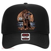 Hunting Dog Retrieving Duck Swamp Scene Hat thumb 0