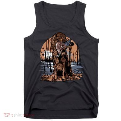 Hunting Dog Retrieving Duck Swamp Scene Tank Top