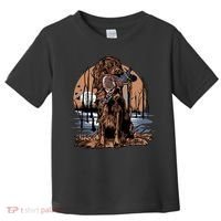 Hunting Dog Retrieving Duck Swamp Scene Toddler T-Shirt thumb 0