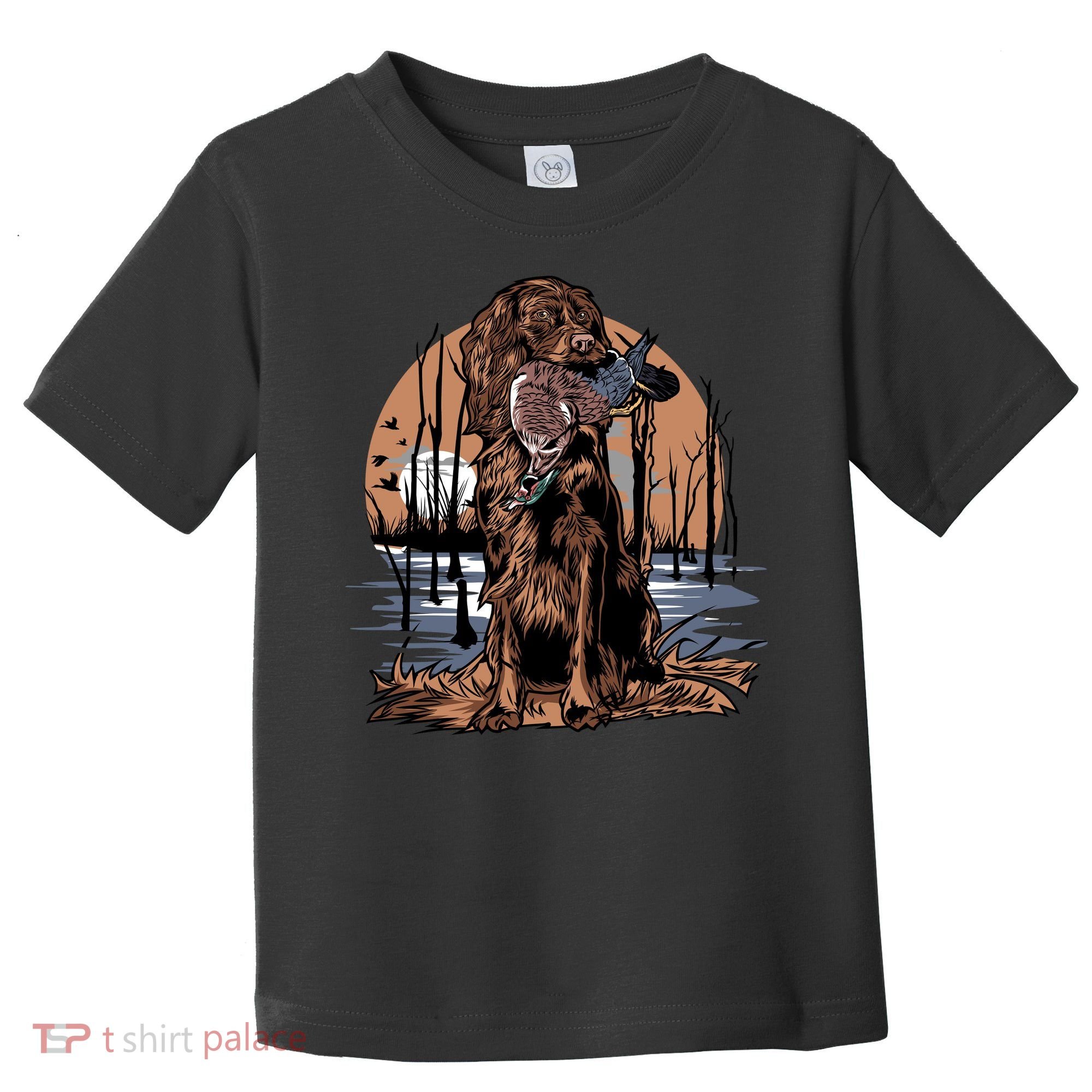Hunting Dog Retrieving Duck Swamp Scene Toddler T-Shirt