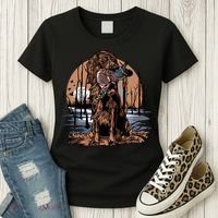 Hunting Dog Retrieving Duck Swamp Scene Women's T-Shirt thumb 3