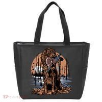Hunting Dog Retrieving Duck Swamp Scene Tote Bag thumb 0