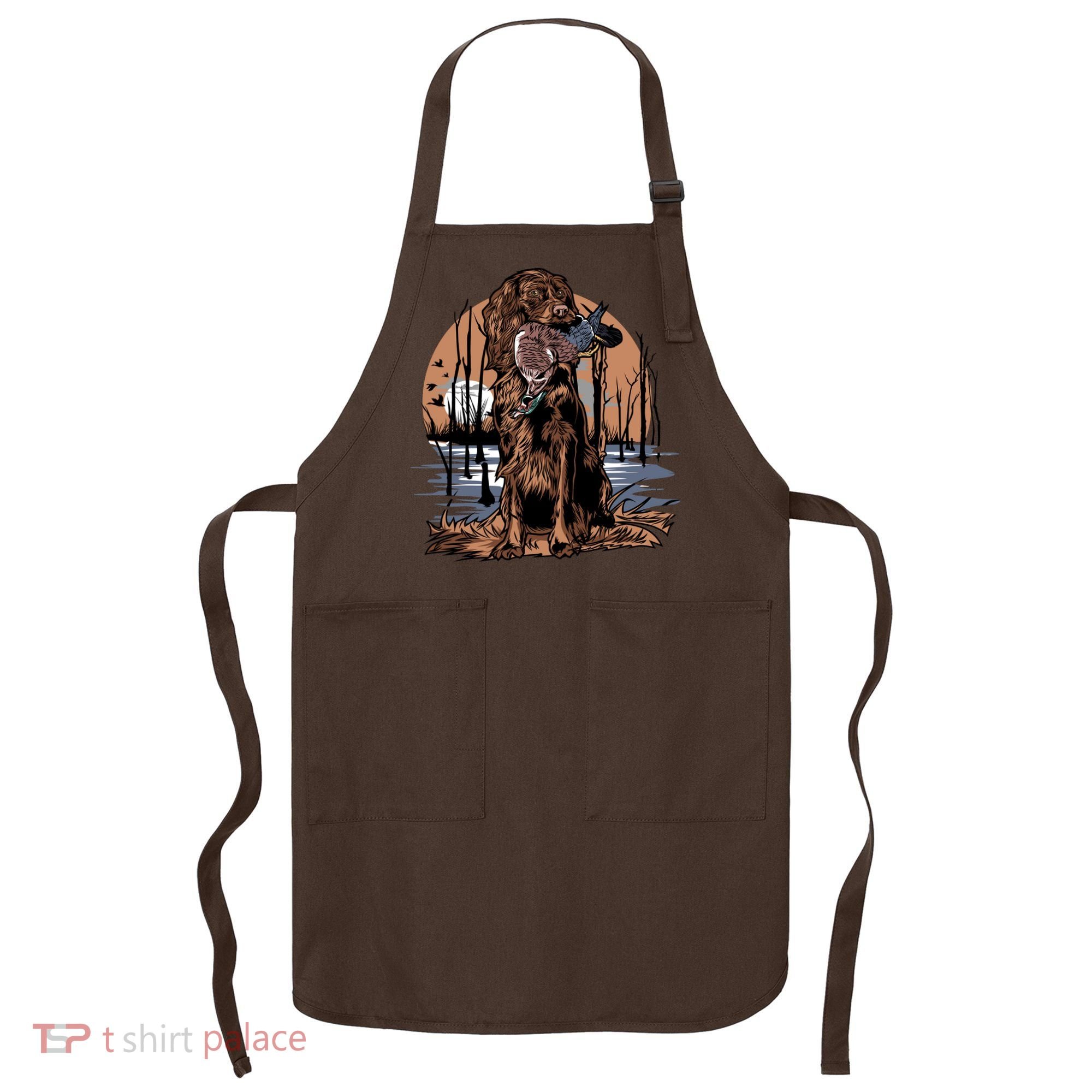 Hunting Dog Retrieving Duck Swamp Scene Apron