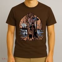 Hunting Dog Retrieving Duck Swamp Scene T-Shirt thumb 3