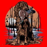 Hunting Dog Retrieving Duck Swamp Scene Santa Hat thumb 1