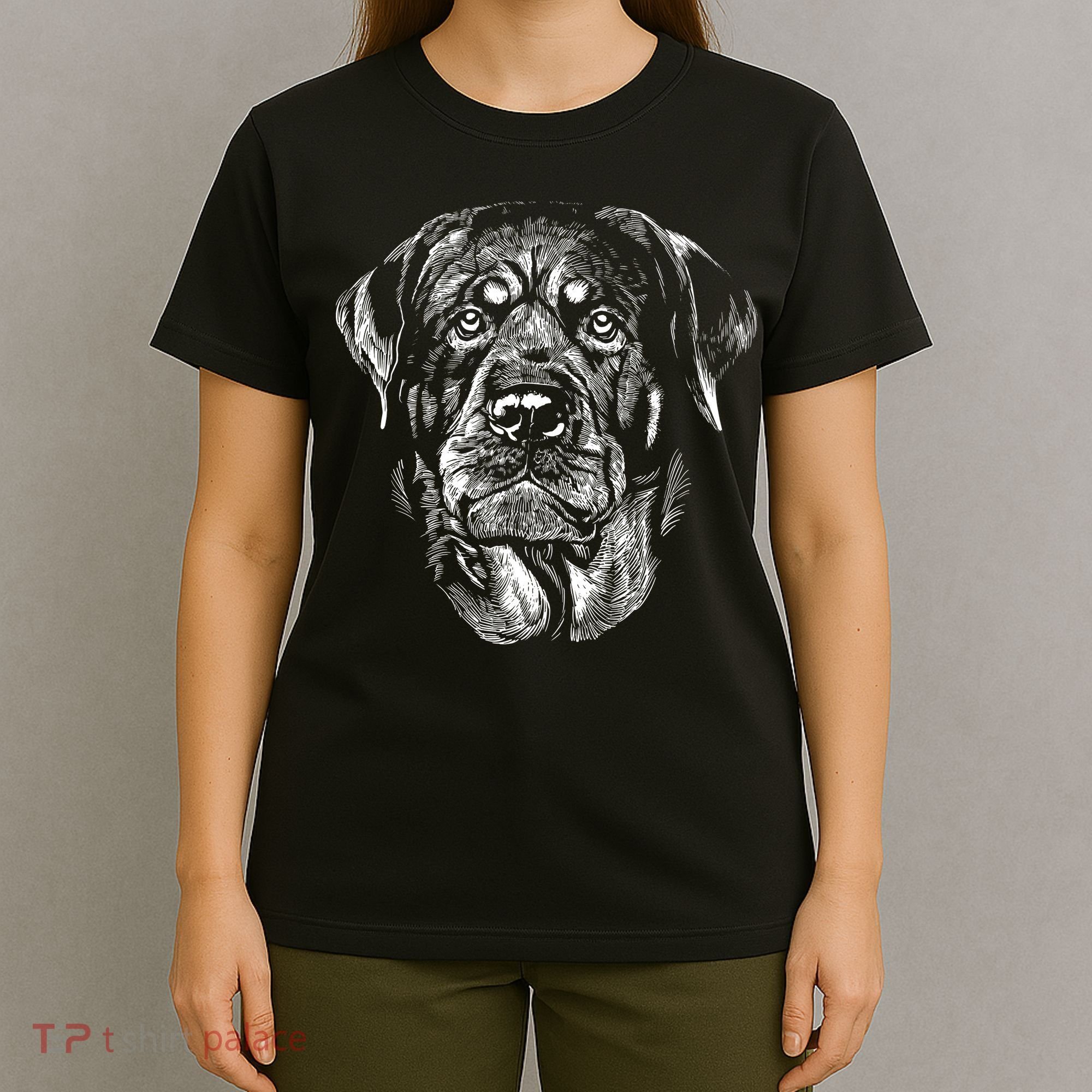 Hand Drawn Rottweiler Dog T-Shirt