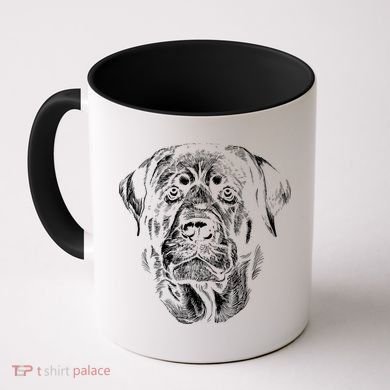 Hand Drawn Rottweiler Dog Coffee Mug