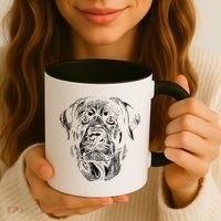 Hand Drawn Rottweiler Dog Coffee Mug thumb 3