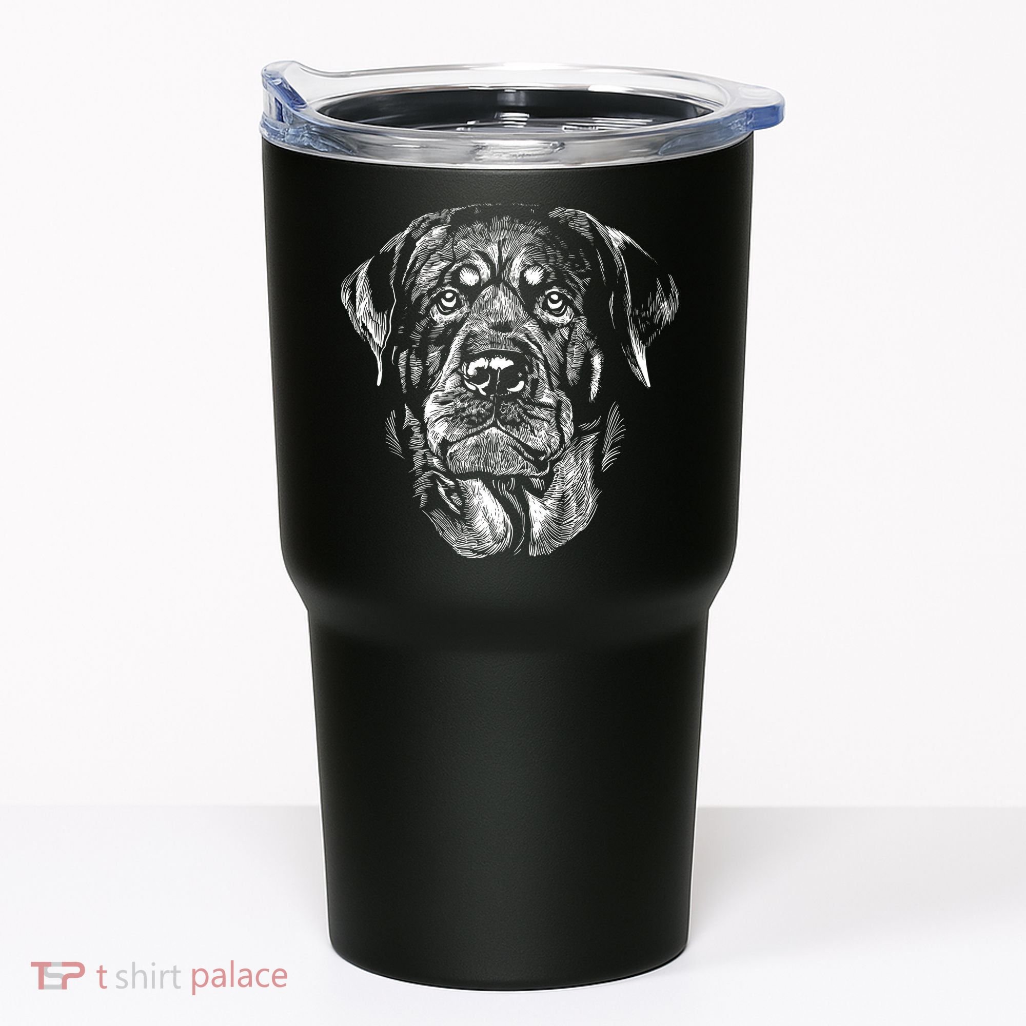 Hand Drawn Rottweiler Dog Tumbler