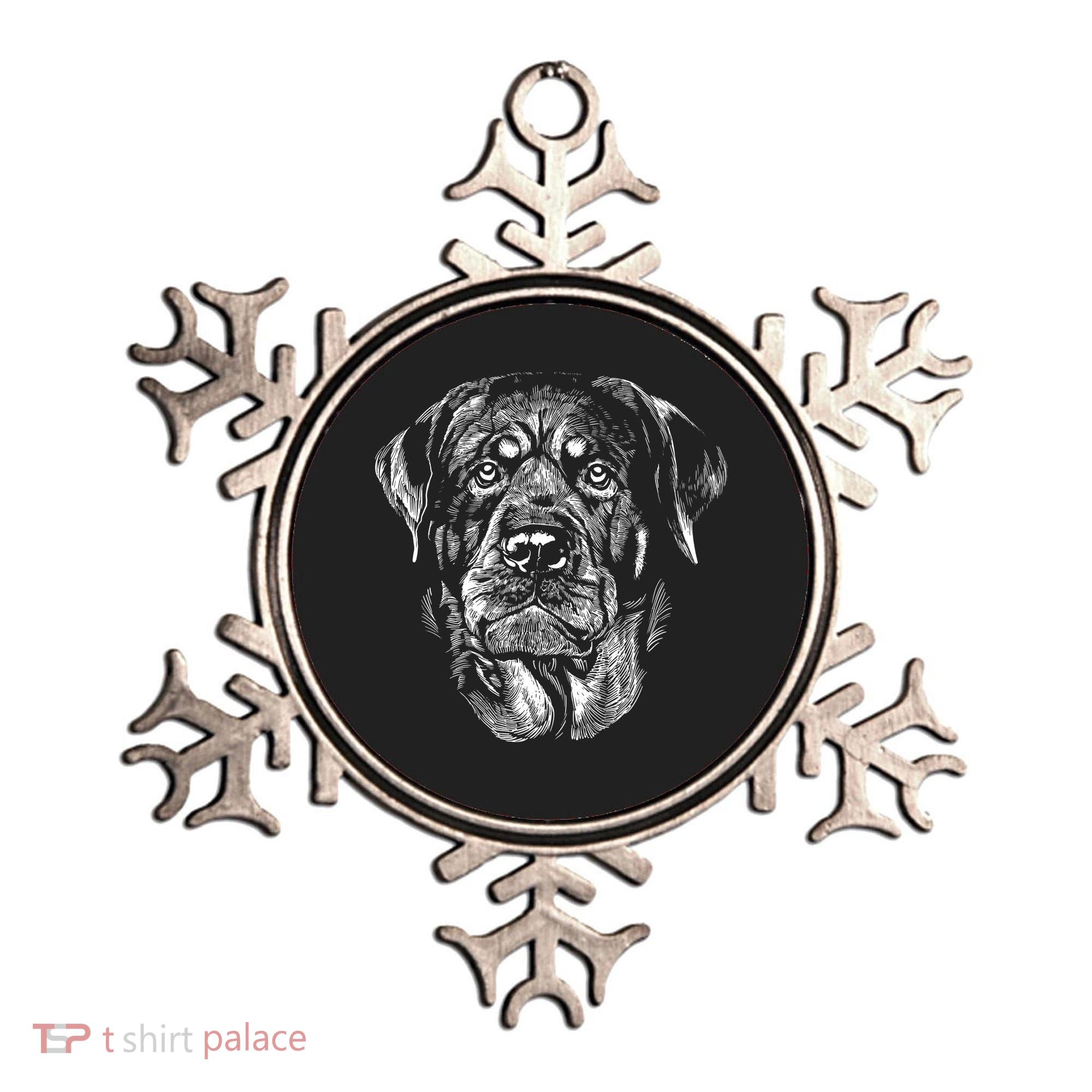 Hand Drawn Rottweiler Dog Ornament