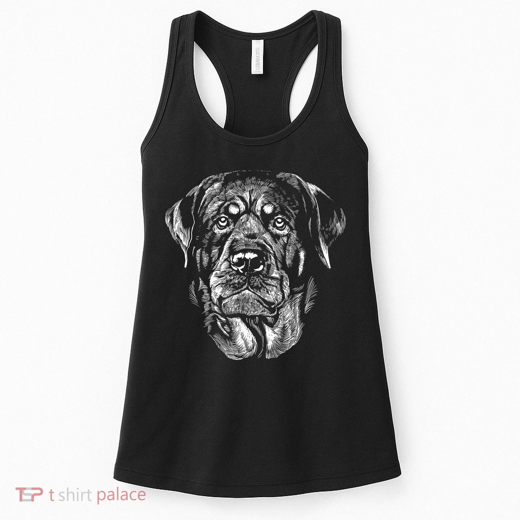 Hand Drawn Rottweiler Dog Women's Tank Top