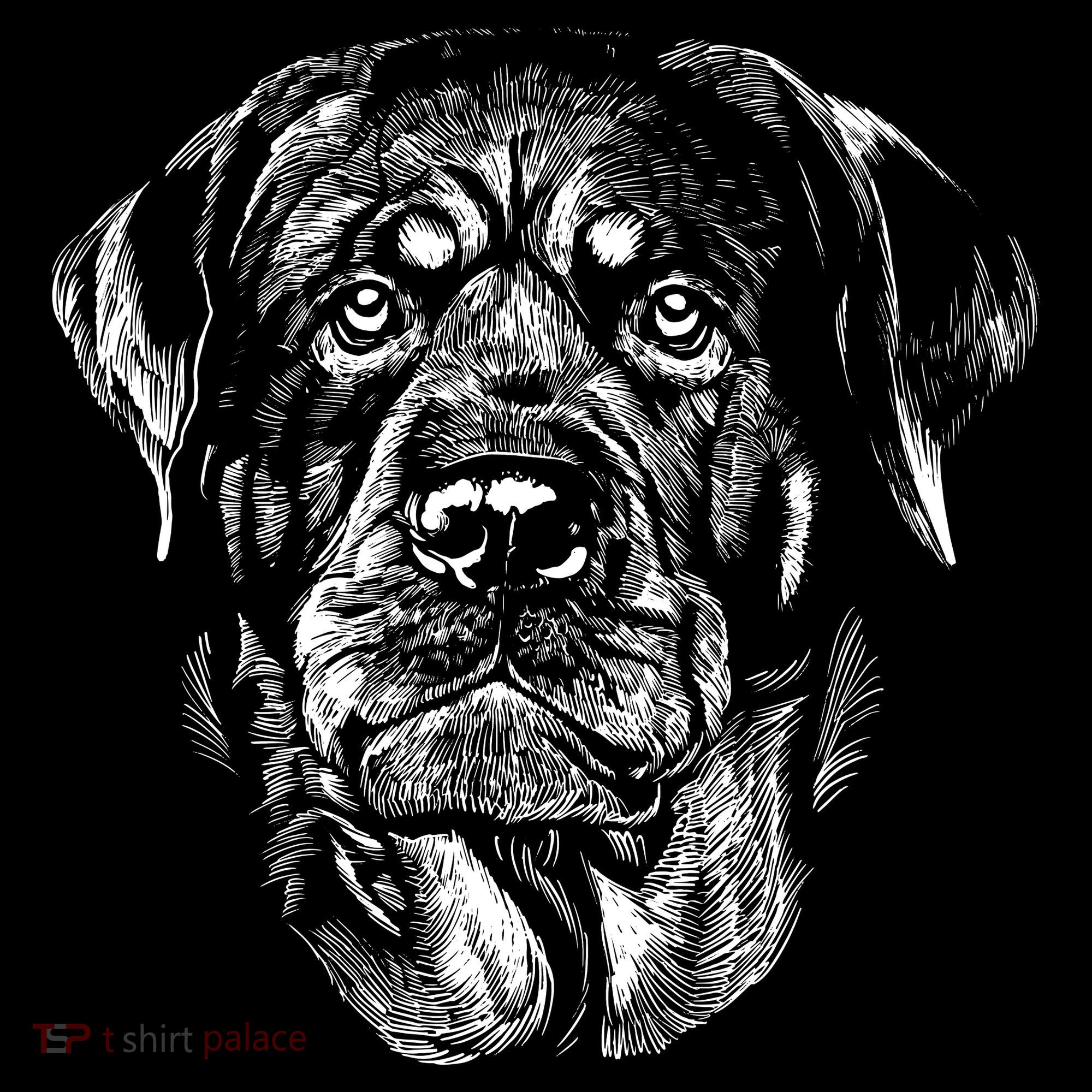 Hand Drawn Rottweiler Dog Toddler Hoodie