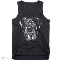 Hand Drawn Rottweiler Dog Tank Top thumb 0