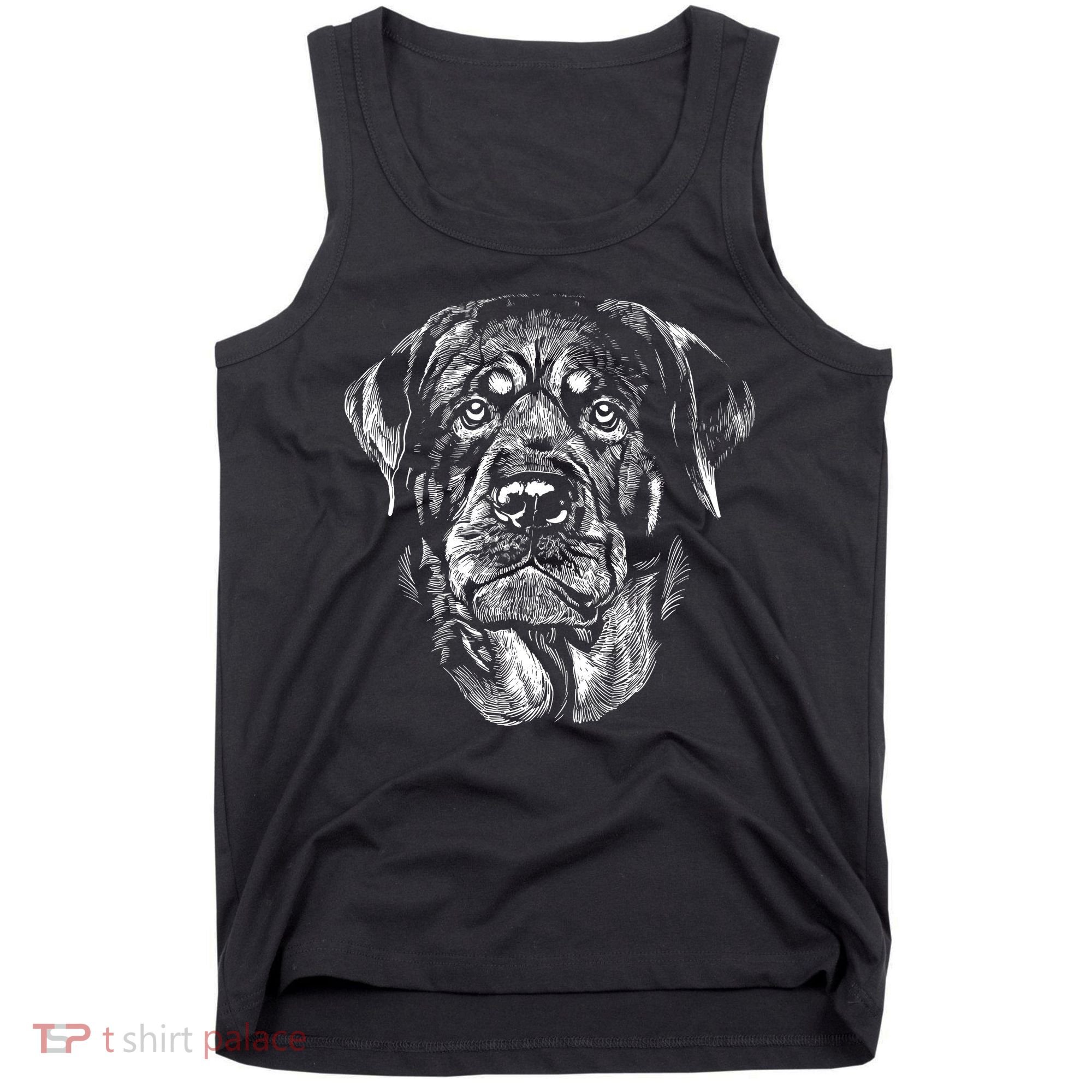 Hand Drawn Rottweiler Dog Tank Top