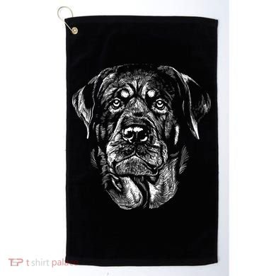 Hand Drawn Rottweiler Dog Golf Towel