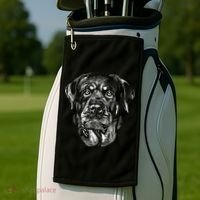 Hand Drawn Rottweiler Dog Golf Towel thumb 2