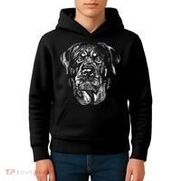 Hand Drawn Rottweiler Dog Kids Hoodie thumb 4