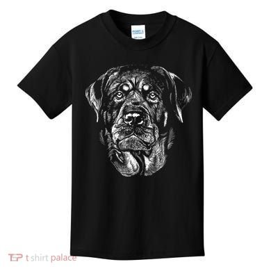 Hand Drawn Rottweiler Dog Kids T-Shirt