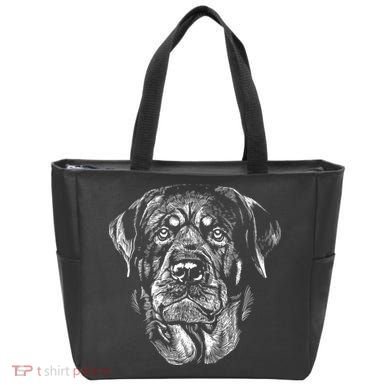 Hand Drawn Rottweiler Dog Bag