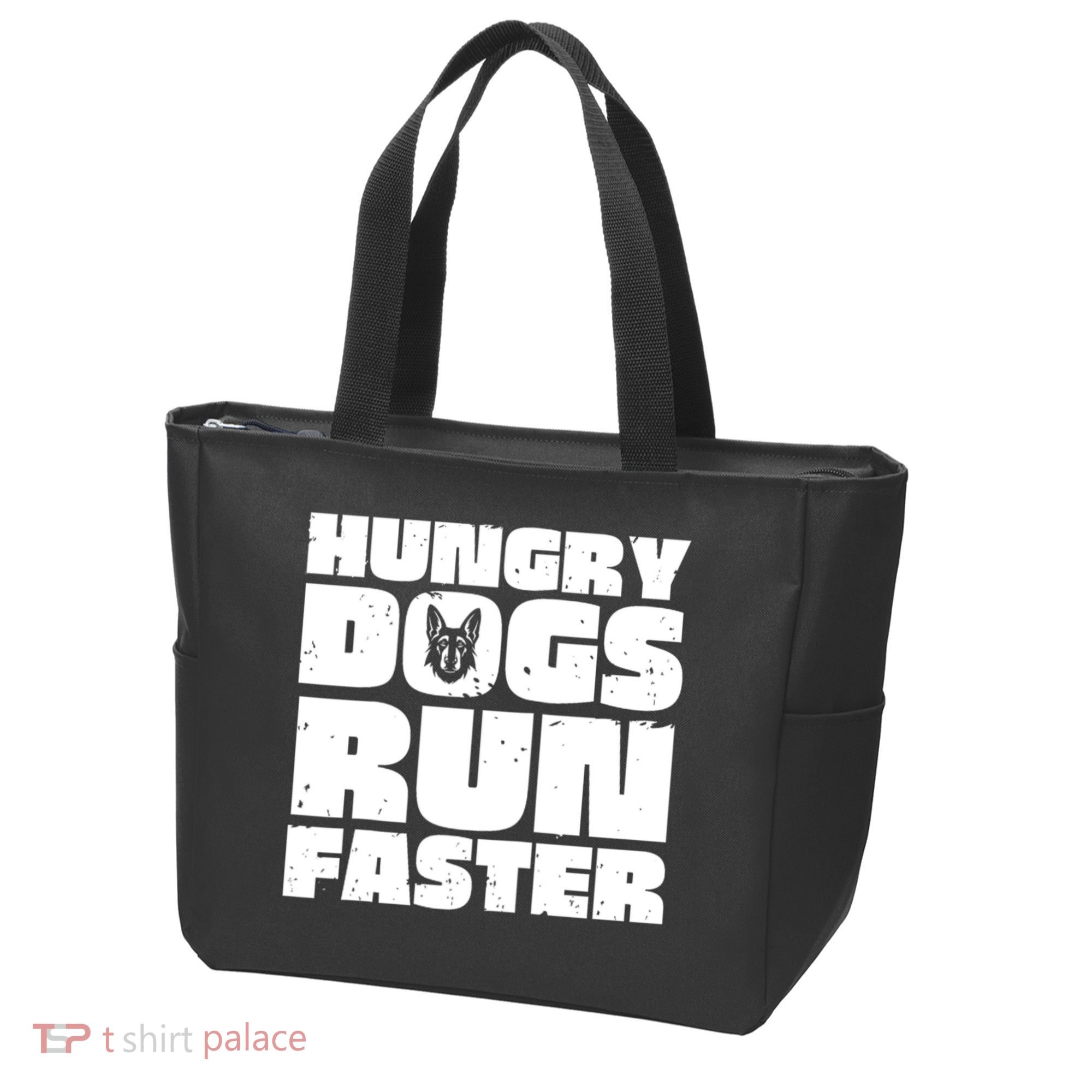 Hungry Dogs Run Faster Tote Bag