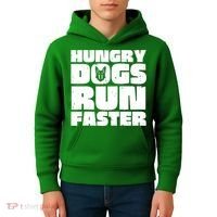 Hungry Dogs Run Faster Kids Hoodie thumb 4