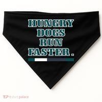 Hungry Dogs Run Faster Funny USA-Made Doggie Bandana thumb 0
