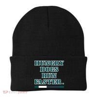 Hungry Dogs Run Faster Funny Beanie thumb 0