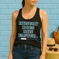 Hungry Dogs Run Faster Funny Women's Tank Top thumb 2