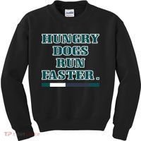 Hungry Dogs Run Faster Funny Kids Sweatshirt thumb 0