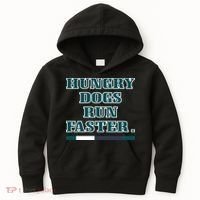 Hungry Dogs Run Faster Funny Kids Hoodie thumb 0