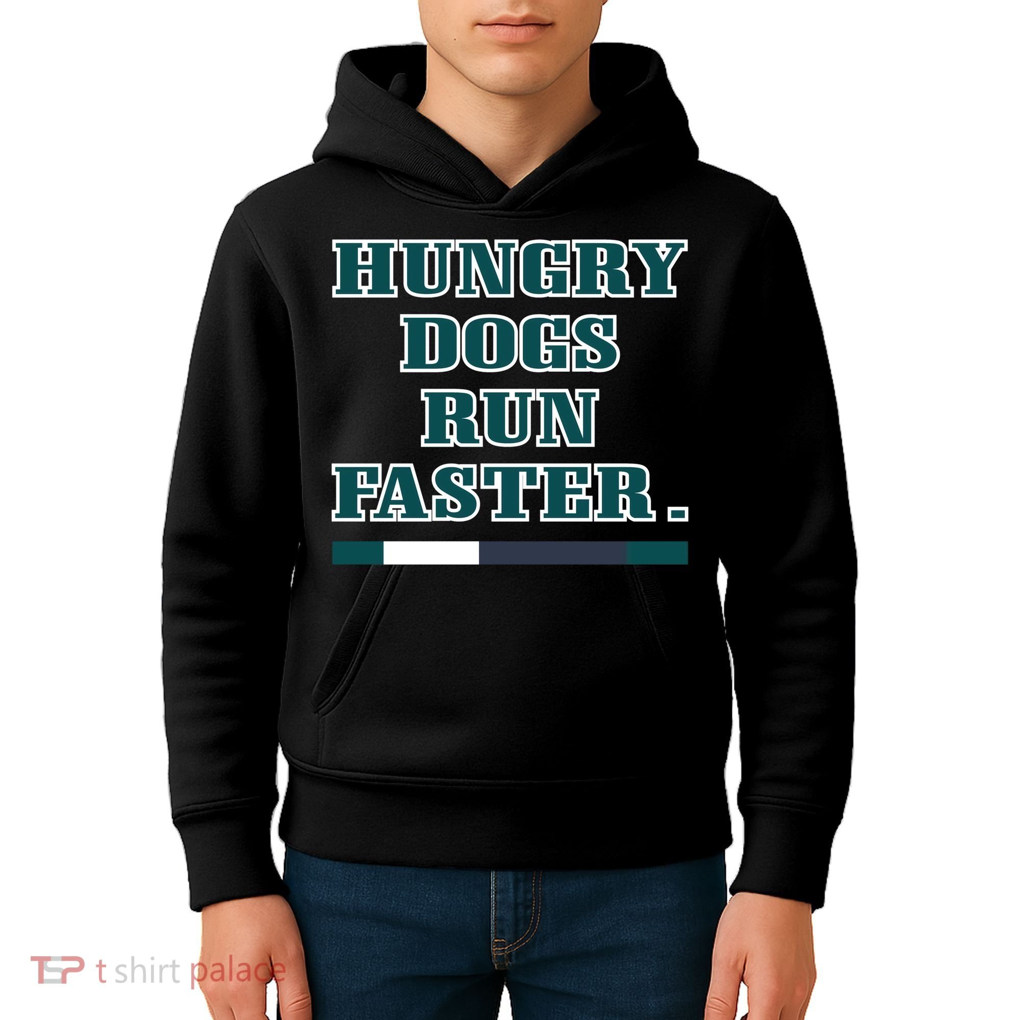 Hungry Dogs Run Faster Funny Kids Hoodie