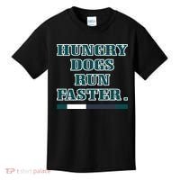 Hungry Dogs Run Faster Funny Kids T-Shirt thumb 0