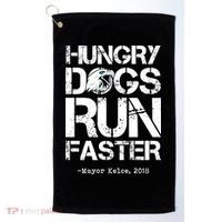 Hungry Dogs Run Faster Golf Towel thumb 0