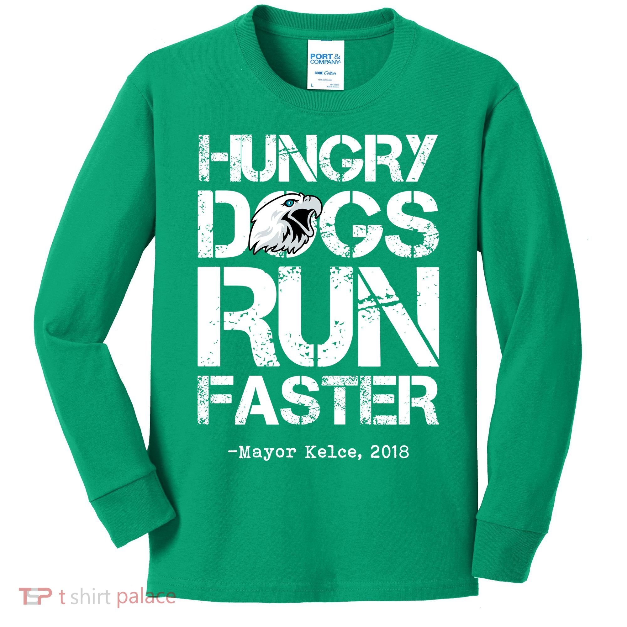 Hungry Dogs Run Faster Kids Long Sleeve Shirt