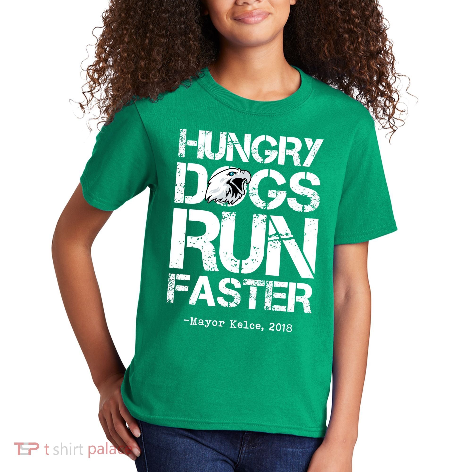 Hungry Dogs Run Faster Kids T-Shirt