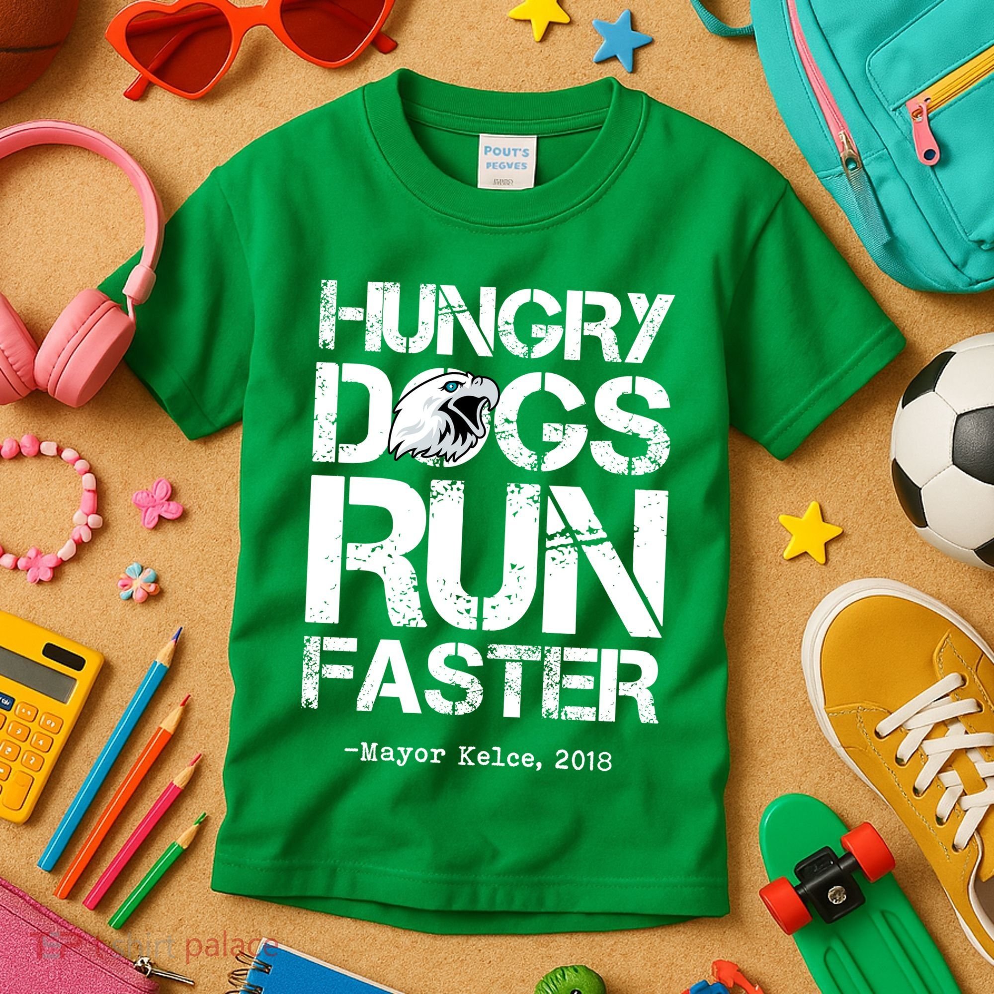 Hungry Dogs Run Faster Kids T-Shirt