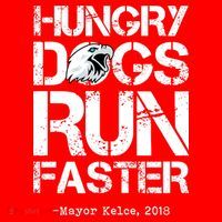 Hungry Dogs Run Faster Santa Hat thumb 1