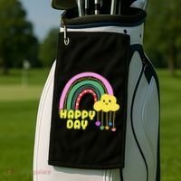 Happy Day Retro 80s Sunshine Golf Towel thumb 2