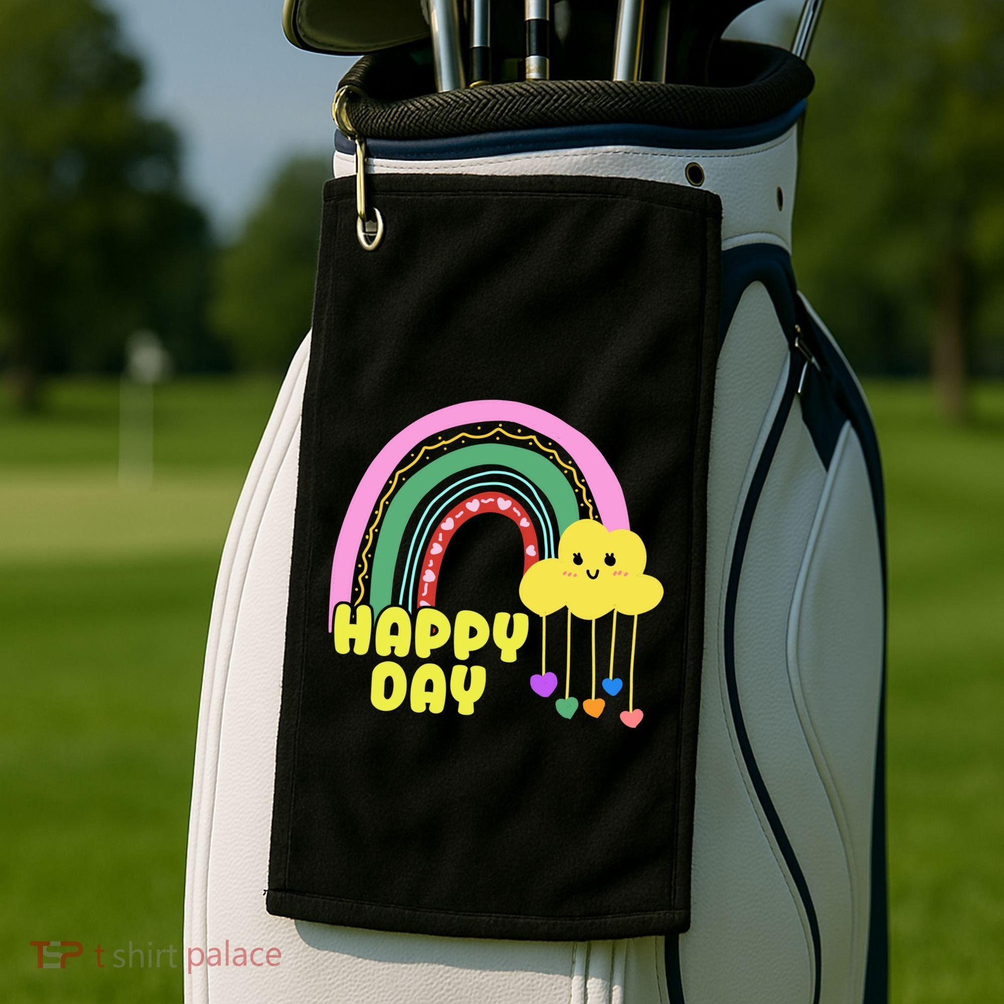 Happy Day Retro 80s Sunshine Golf Towel