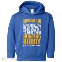 Hunting Dad Some Hunters Have To Wait Hunting Father Gift Toddler Hoodie thumb 0