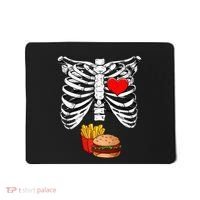 Halloween Dad Skeleton Pregnancy Hamburger Fries Xray Funny Mousepad thumb 0