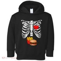 Halloween Dad Skeleton Pregnancy Hamburger Fries Xray Funny Toddler Hoodie thumb 0
