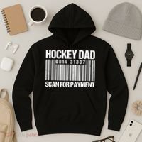 Hockey Dad Scan For Payment Barcode Hockey Dad Hoodie thumb 3