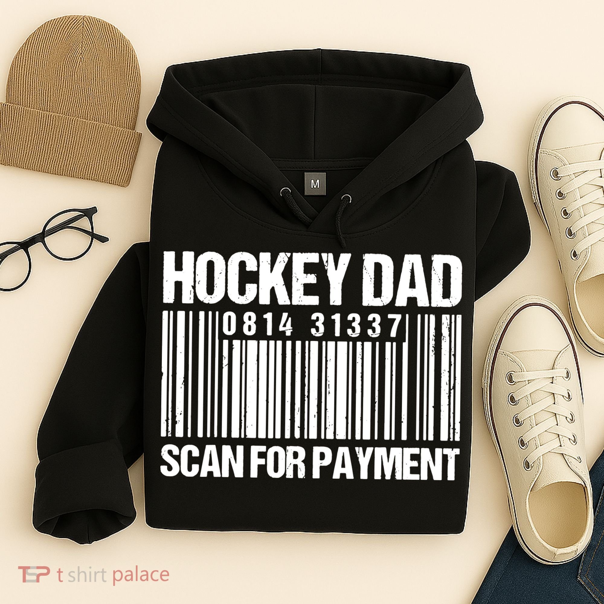 Hockey Dad Scan For Payment Barcode Hockey Dad Hoodie