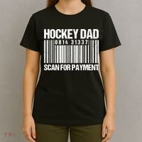 Hockey Dad Scan For Payment Barcode Hockey Dad T-Shirt thumb 4