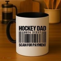 Hockey Dad Scan For Payment Barcode Hockey Dad Coffee Mug thumb 4