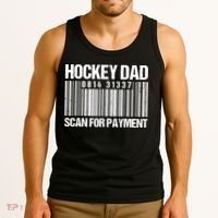 Hockey Dad Scan For Payment Barcode Hockey Dad Tank Top thumb 3