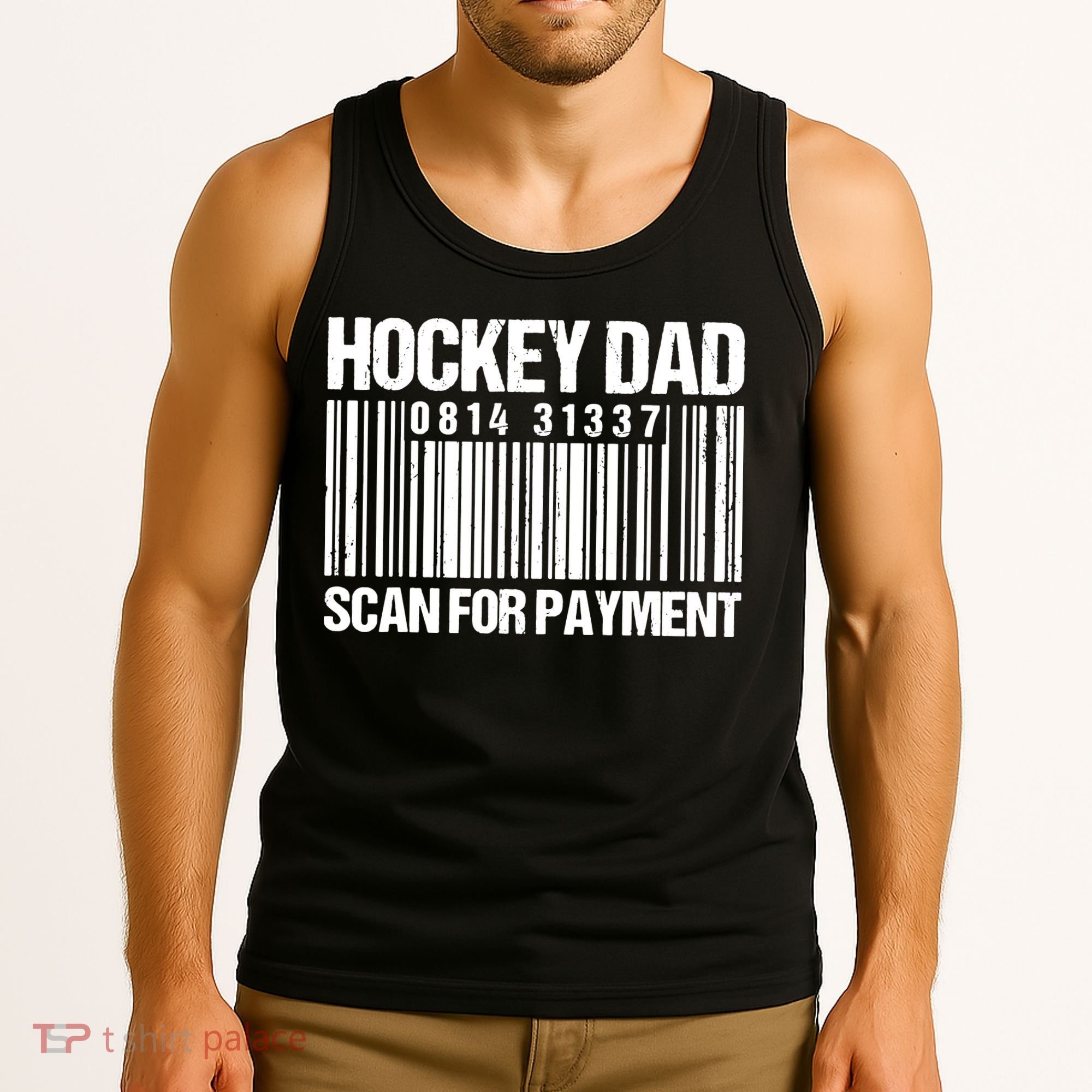 Hockey Dad Scan For Payment Barcode Hockey Dad Tank Top
